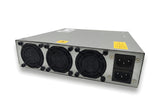 Parte frontal de la fuente de alimentación Bitmain APW12 1215F con doble entrada de red IEC C14 y ventiladores de refrigeración, serie S19