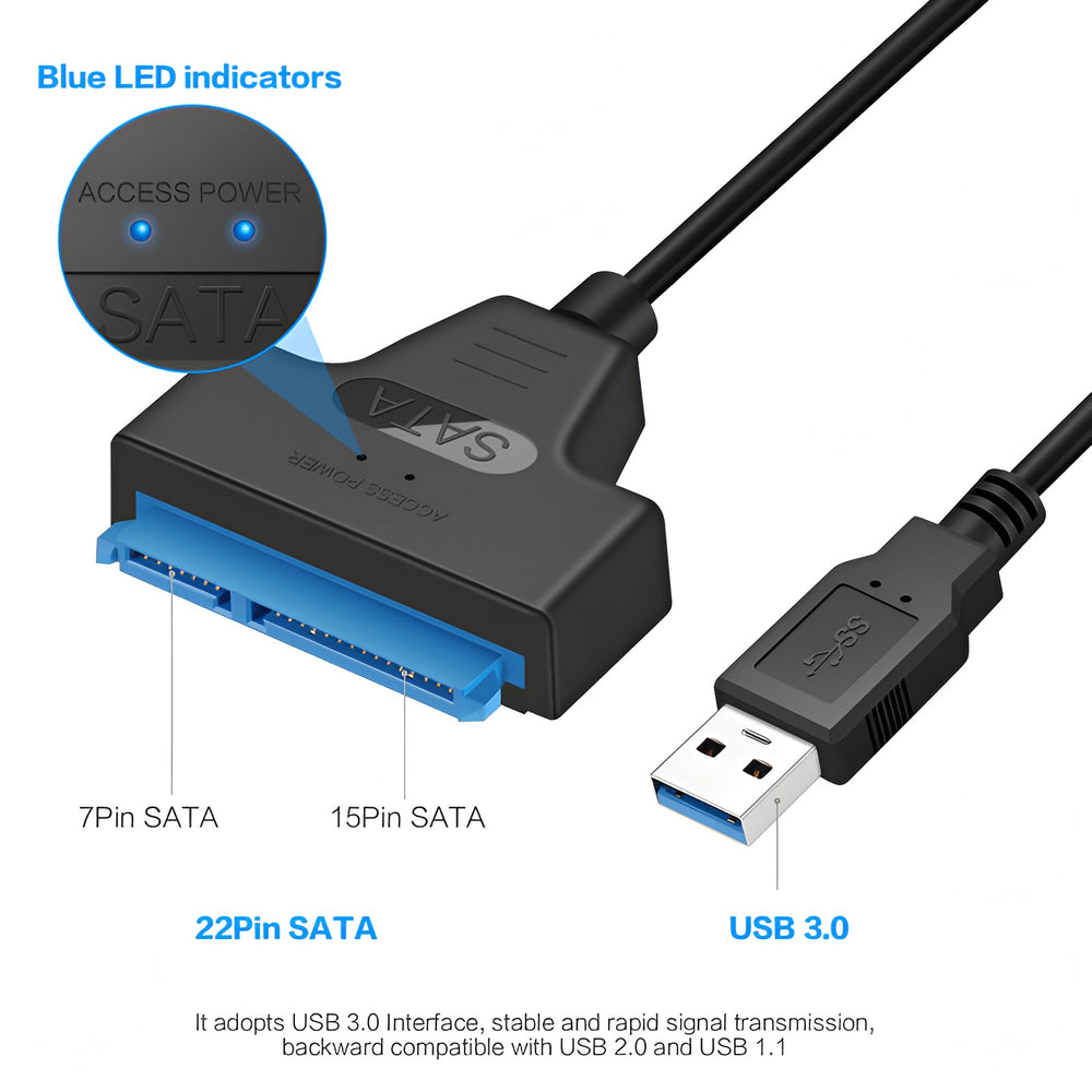 Cable adaptador SATA a USB 3.0 - Imagen 2
