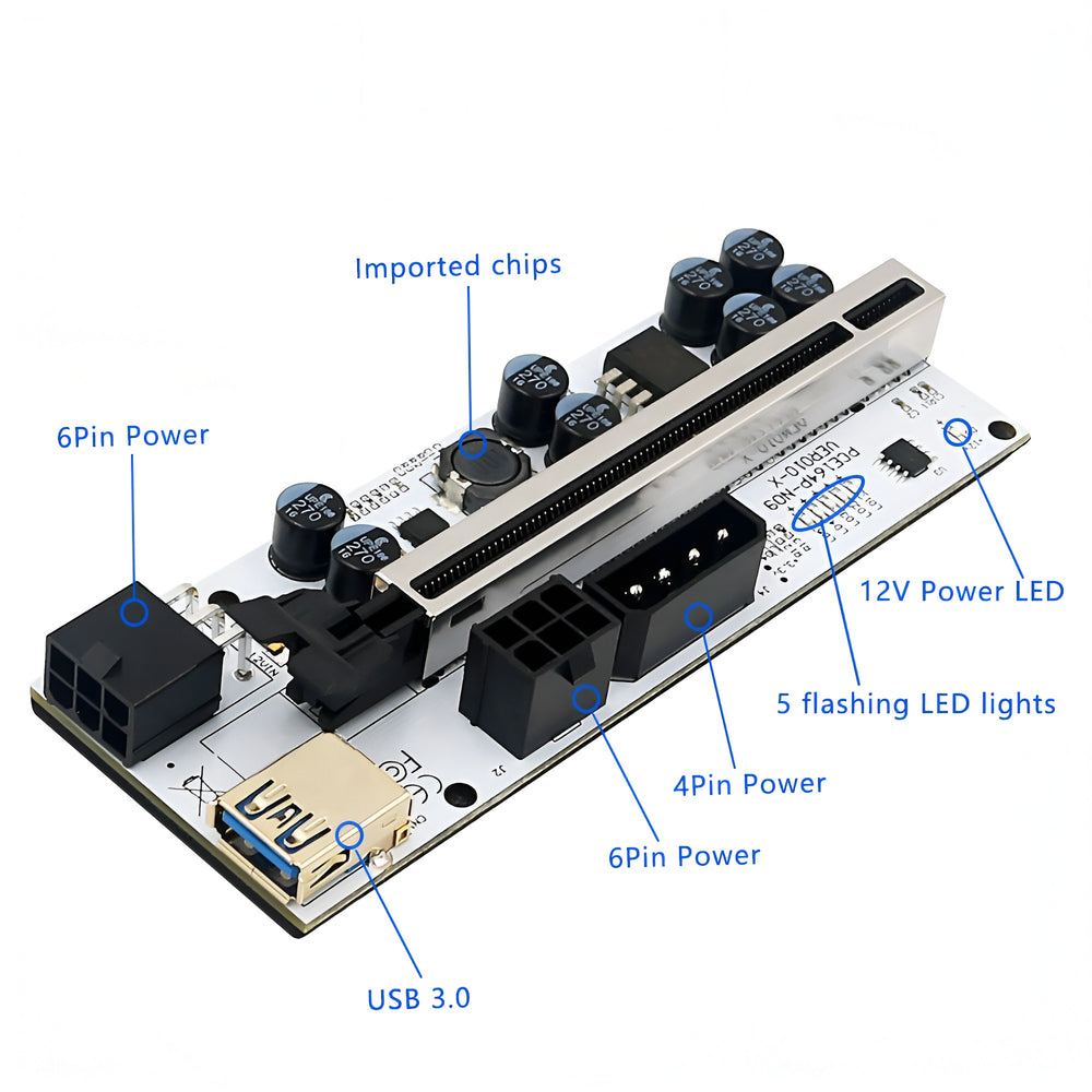 12x risers PCI-E V010S Plus - Imagen 3