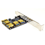 Carte adapteur PCIE 1x à 4 USB Riser - Image 3