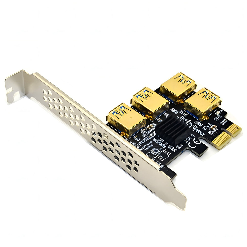 Tarjeta adaptadora riser PCIe 1x a 4 USB - Imagen 4