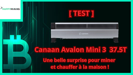 Canaan Avalon Mini 3: Une belle surprise pour miner et chauffer à la maison !