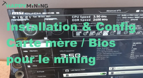 Motherboard/BIOS installation and configuration for mining 