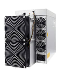 Antminer Z15 Pro 840 kSol/s 2780 W Zcash miner (Equihash): three-quarter view, fans and power supply