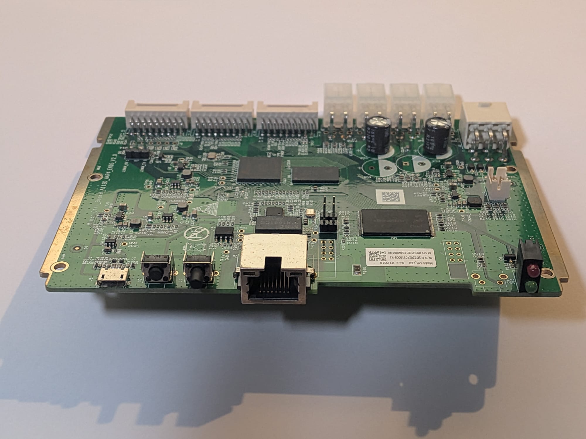 Carte mère Bitmain S21 Pro S21 XP S21+ A113D avec port RJ45 Ethernet, micro USB et boutons système