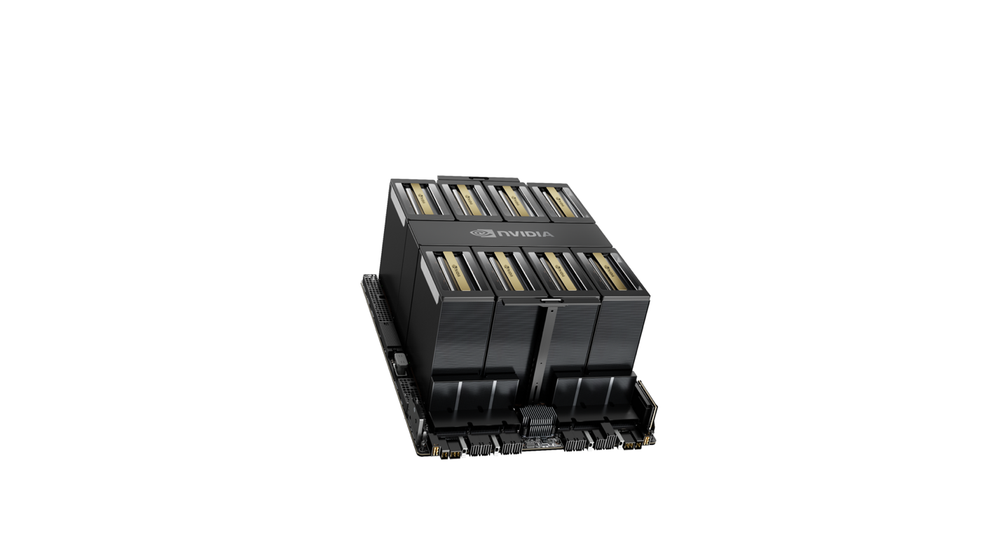 NVIDIA-HGX-B200-Baseboard mit 8 Blackwell-GPUs