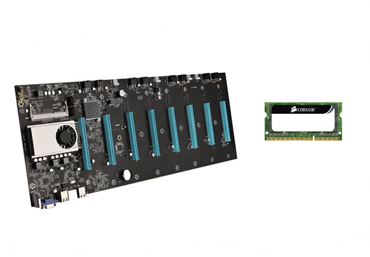 Pack de minería 8 GPU BTC-S37: placa base, procesador, RAM