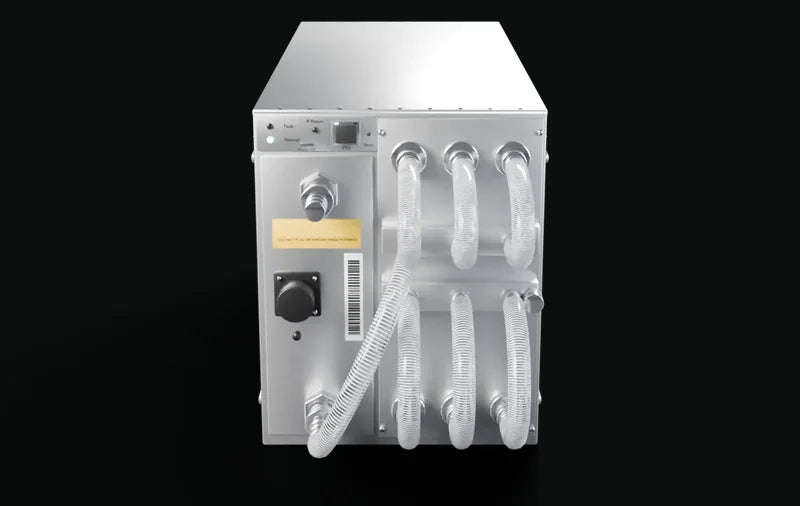 Vista 360° del Antminer S23 Hydro 563TH BITCOIN – modelo 3D de Happy Mining